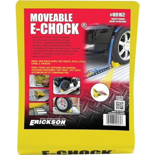 Erickson 09162 E-Track Moveable Wheel Chock,1 pk