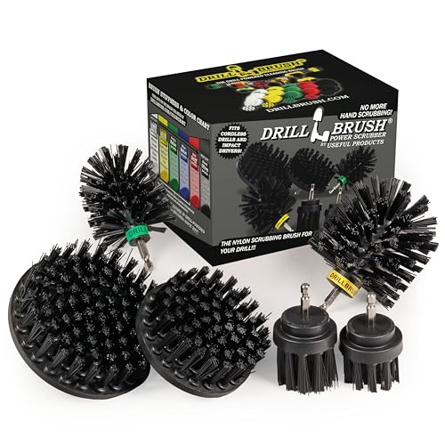 The Ultimate No-Wire Grill Brush Kit - BBQ Accessories - Drill Brush - Rust Remover - Cast Iron Skillet - Grill Cleaner - BBQ Brush - Grill Accessories - Grill Scraper - Electric Smoker - Gas Grill - color: Black