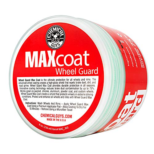 Chemical Guys, Wheel Guard Max Coat & Rim Sealant, Gloss, All Wheels, 8 oz | Durable sealant shields wheels and rims from brake dust and grime, adding gloss and easier rinse-off cleanup