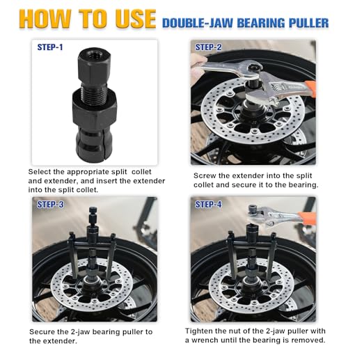 YATOINTO 12Pcs Blind Hole Bearing Puller Kit, Pilot Internal Bearing Removal Tool,Slide Hammer Puller Set with 8-32mm Collets