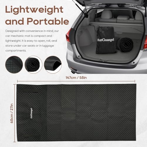 60''x28'' Portable Rolling Creeper Mat, All Terrain Zero Ground Clearance Under Car Repair Mat for Working on Uneven Surfaces (1)