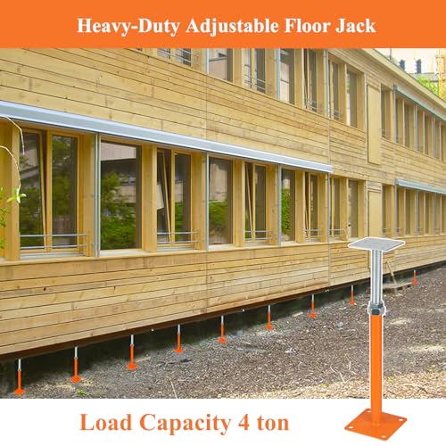 Adjustable Mini Screw Jacks, House Floor Jacks for Leveling 8 PCS 5" - 8" Height Range, Foundation Support Pole, Home Crawl Space 8 Pack Joist Lifting Post, Adjustable Post Base - size: 5"-8"