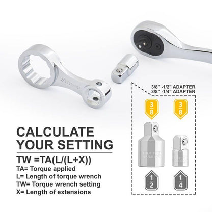 Gunpla 12pcs Torque Adapter Set, SAE 12 Point Fastener 3/8 inch Wrench Torques Adaptor Extension 42 Chrome Molybdenum Steel 5/16 – 3/8 inch Calculation Adjustment Calibration Tools Kit in Storage Case