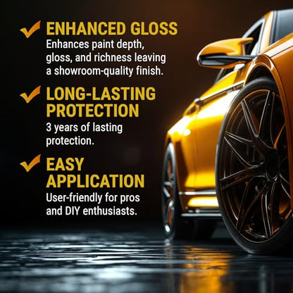 McKee's 37 - Ceramic Paint Coating - Ultimate Shine, Protection, & Hydrophobic Properties for Car Paint - size: 4 oz. Kit with Applicator + Towel