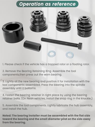 24pcs Wheel Bearing Press Kit for Front Wheel Drive Bearing Removal & Installation