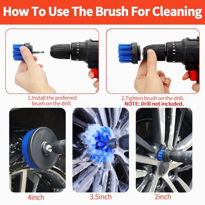 23Pcs Car Wash Kit,62" Car Wash Brush Mop with Long Handle,Car Cleaning Kit,Car Detailing Brush Set,Car Wash Bucket with Filter,Windshield Window Squeegee for Cars RV Truck Boat