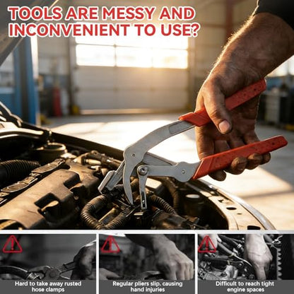 Car Clip Pliers, Upgraded Panel Clip Removal Pliers, Professional Auto Clip Removal Pliers for Remove Plastic Fasteners, Door Panels, Interior Trim Panels, Roof Clips, Damage-Free Disassembly