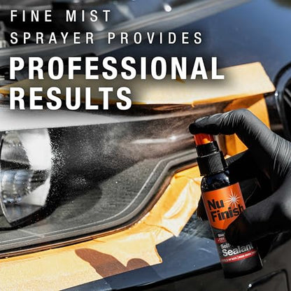 Nu Finish Headlight Restore and Repel – 2-Step Car Headlight Restoration Kit with 4 Restorer Wipes and Ceramic Sealant Spray, Head Light Restoring Kit - style: Headlight Restore & Repel Kit