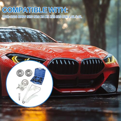 Timing Chain Kit Oil Pump With 2 VVT Gear Tool Compatible With 2012 2013 2014 2015 2016 BMW N20 N26 X4 X5 228 320 328 2.0L 3.0L 11417602646 11417602649