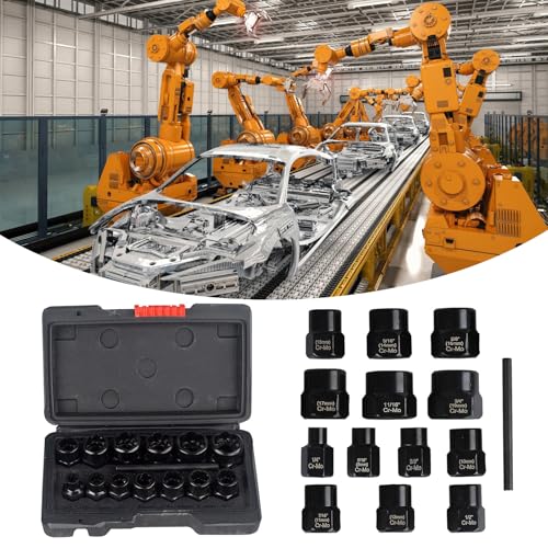 Heavy Duty 14Pcs/set Bolts Extractor Socket Suitable For Quick And Efficient Nut Removal Screws & Damaged Bolts
