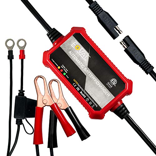 Foval Automatic Trickle Battery Charger 12V 1000mA Smart Battery Charger - size: 1A
