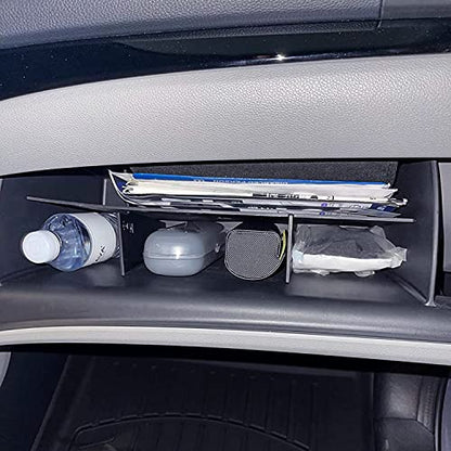 EDBETOS Glove Box Dividers Organizer Compatible with Honda Pilot 2016-2020 2021 2022/ Ridgeline 2017-2023/ Passport 2019-2023 Accessories Double Compartment Optimize Interior Storage Space
