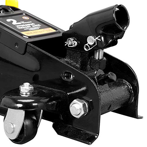 Big RED AT82001BR Hydraulic Trolley Service/Floor Jack Combo with 2 Jack Stands, 2 Ton (4,000 lb), Black - color: Black, size: 2 Ton (4,000 lb) with Jack Stands