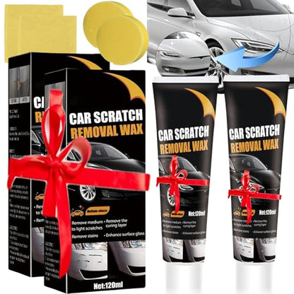 【2Packs】 Scratch Remover for Vehicles Car Scratch Remover Paste New Upgrade for Deep Scratches with Wipe & car Polish Sponge Buffing Compound for Car Paint Restorer