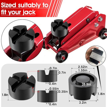 DEDC Floor Jack Pad,Universal Thickened Rubber Pinch Weld Jack Adapter Pad/Puck, Car Lift Frame Rail Protection Accessories -1 Pc