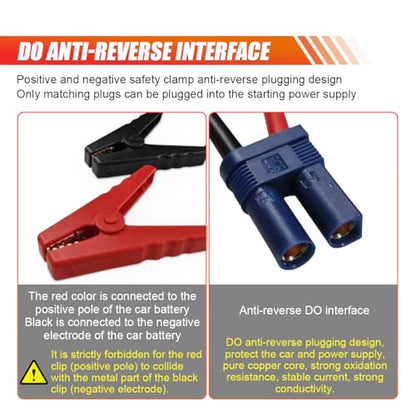 EC5 Car Jumper Starter Cable with Battery Clamps, 12V Car Jumper Cable Alligator Clip to EC5 Connector with 10 AWG Wire, Portable Emergency Automotive Jump Starter Battery Booster Cables (1PC) - size: 1PC