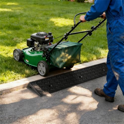 2 Pack Rubber Curb Ramps Driveway ramp, 2" H, 39.4" L, 9.8" W, Heavy Loading (6600LB)/3 Ton Capacity, Threshold, Motorcycle, Loading, Bikes, Wheelchairs Ramps - size: 2" Rise