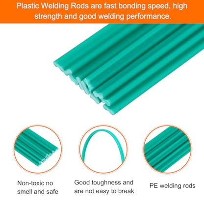 MECCANIXITY 10pcs 20 Inch Plastic Welding Rods PVC Welding Strips Welder Rods for Plastic Welder,Car Bumper, Kayak Repair, Green - color: Green, size: 20 Inch