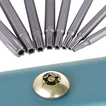 Yakamoz 8pcs 1/4 Inch Hex Shank T8-T40 Magnetic Torx Head Screw Driver Bit Set Security Tamper Proof Star 6 Point Screwdriver Kit Tools | 150mm Length - color: 8pcs/ 150mm