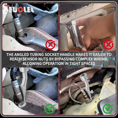 14mm 12 Point 1/2" Dr. Common Rail Injection Fuel Line Nut Socket | Open Socket Wrench, Diesel Engine Temperature Removal Tool, Exhaust Gas Temp Sensor Extractor - size: 14MM 1/2" Drive