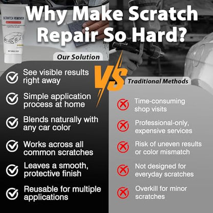 2 Pack Nano Sparkle Cloth Car Scratch Remover Paste, 2026 Upgrade Paint Scratch & Scuff Repair Polishing Kit, Removes Swirl Marks & Restores Shine, Works on All Vehicles & Paint Colors