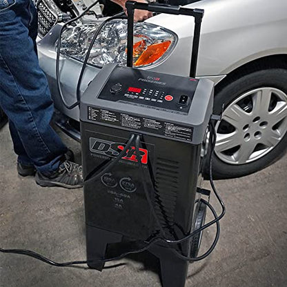 Schumacher Electric DSR Pro Series 6V / 12V Battery Charger & Engine Starter - Heavy Duty Wheeled Battery Charger - 275 Peak Amps - Easily Flash Reprogram a Battery - DSR122 - style: 6/12V 60/275A