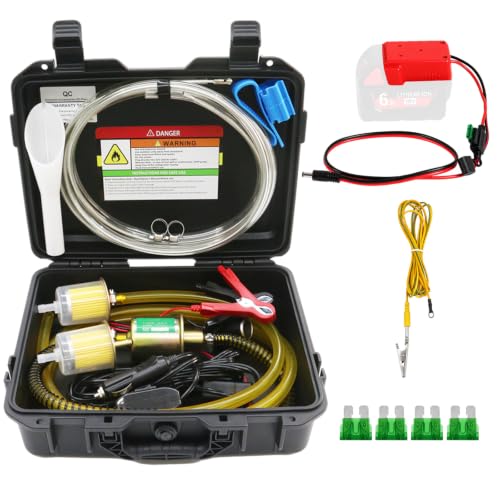 24V Fuel Transfer Pump Set,Cordless Gas Transfer Pump (24V-Set-01) | Battery Adapter,Compatible with Milwaukee Battery - color: 24V-Set-01