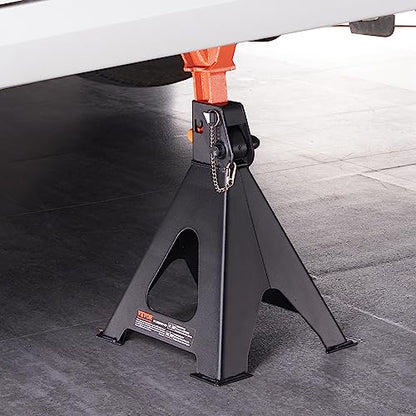 VEVOR Jack Stands, 6 Ton (13,000 lbs) Capacity Car Jack Stands Double Locking, 14.2-23 inch Adjustable Height, for Lifting SUV, Pickup Truck, Car and UTV/ATV, Red, 1 Pair - style: 6T 2-Locking