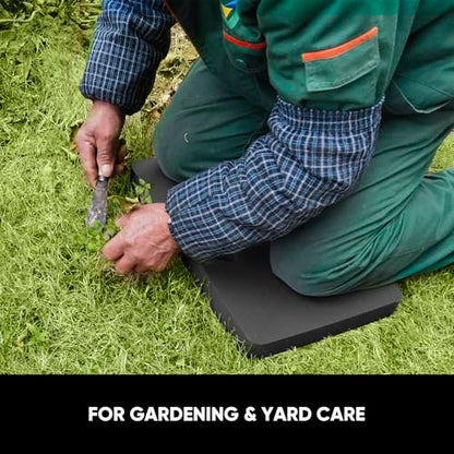 Extra Thick Garden Kneeling Pad - Foam Kneeling Pads for Gardening, Work & Exercise - Water-Resistant Knee Mat with Shock Absorbent Cushions for Baby Bath & Yoga, 17.2x11x1.5in, Black