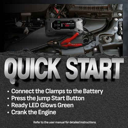 Schumacher Electric 2250A Rugged Lithium Car Battery Jump Starter and Portable Power Pack/Jump Box, 3-in-1 Solution, 2.4A USB Charging, for 12V Power Sport, Automotive, and Marine Batteries, SL1654 - style: 2250 Amp