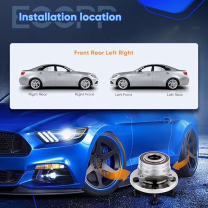 ECCPP 2-Piece 512460 Wheel Hub Bearing for Ford Explorer 2011-2019 | for Ford Police Interceptor Utility 2013-2019 5 lugs Pre-Greased Sealed - size: 512460*2