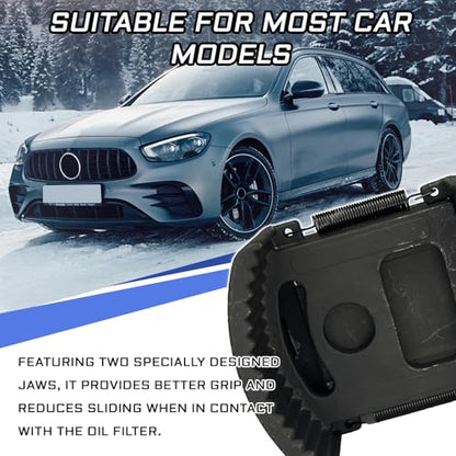 Oil Filter Wrench Adjustable Oil Filter Removal Tool 2 Jaw 2-3/8 to 3-1/8 Inch 60-80mm Oil Filter Socket Set Small Medium-Sized Universal Automotive Drive Oilfilter Cap Style Spin-on Wrench