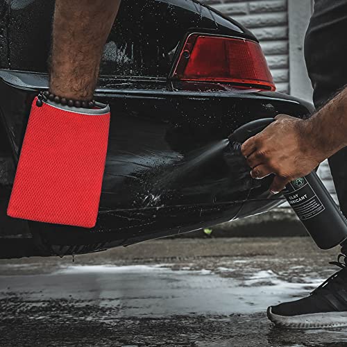 Tidy Monster 2 Pack Clay Bar Mitt for Car Detailing, Medium Grade Auto Magic Clay Towel, Scratch-Free and Paint Safe, for Cleaning Polishing Detailing Cars Paint, Glass, Wheels (Red) - color: Red