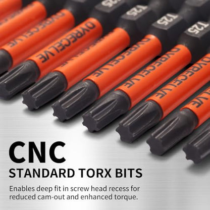 10-Pack T25 Torx Bits for Impact Driver, T-25 Torx/Star Bit Set 2'' Long, Magnetic Torque Head, Premium S2 Alloy Steel, 1/4'' Hex-Shank for Professional & DIY Use - size: 10pcs T-25 Torx Bit