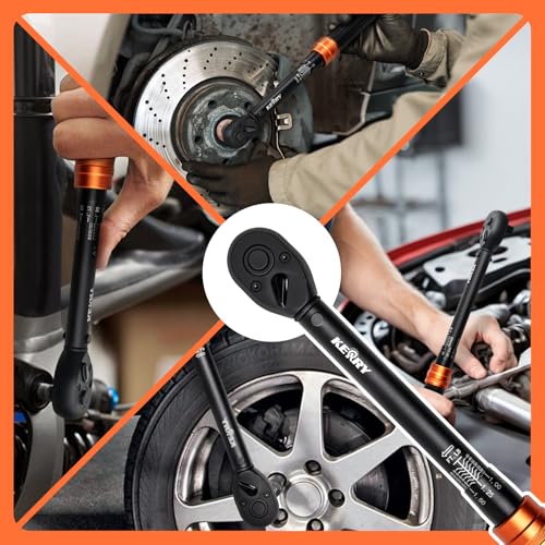Kerry 1/4 3/8 1/2-Inch 3PCS Drive Click Torque Wrench Set, 3% Accuracy 20-240 in.Lb, 5-45 ft.Lb, 20-160 ft.Lb Dual-Scales Precision Tool, 72 Tooth Dual-Direction Calibrated Torque Tool for Bike, Car - size: 3pcs 1.67-20 FT.LB, 5-45 FT.LB, 20-160 FT.LB, st
