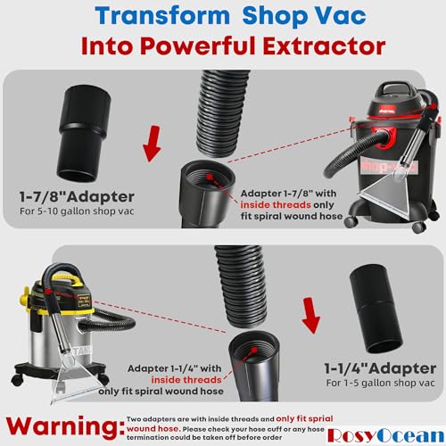 Clear View Hand Wand for Carpet & Upholstery Extractor | Transparent viewing head，Handheld ergonomic grip，Fits portable & truck mount extractors - size: Large