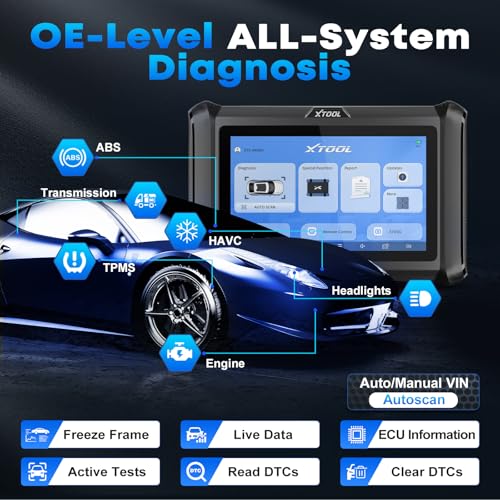 XTOOL D7S Bidirectional Scan Tool 39+ Resets, ECU Coding, FCA/CAN FD/DoIP | AI-Assisted OBD2 Scanner,OE-level All System Car Scanner,PMI,SGW,VAG,Upgrade of D7,Crank Sensor Relearn,3-Year Update