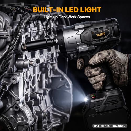 1/2" Impact Wrench, Compatible with DeWalt 20V Battery, 1500N.m(1106Ft-Lbs) High Torque Brushless Impact Gun with 3-Speed, 4 Sockets for Car/Truck (Bare Tool & NO Battery)