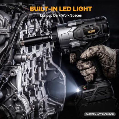 1/2" Impact Wrench, Compatible with DeWalt 20V Battery, 1500N.m(1106Ft-Lbs) High Torque Brushless Impact Gun with 3-Speed, 4 Sockets for Car/Truck (Bare Tool & NO Battery)