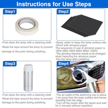 100ML Headlight Repair Kit, Automobile Headlight Restoration Kits,Car Headlight Polish Repair Tool, Glass Scratch Repair Headlight Renovation - size: 100ML