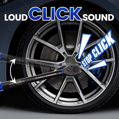 1/2 Inch Drive Click Torque Wrench, 10–180 Ft.Lb/13.6–244.0 Nm ±3% Accuracy, 72-Tooth Dual-Direction Ratchet, Adjustable Newton Meter Torque Wrenches for Motorcycle,Car & Bicycle Repair - size: 1/2" DR.『10-180 FT.LB』