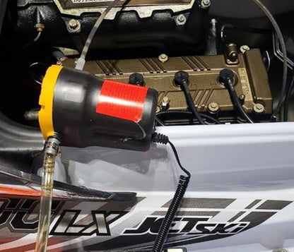 Amarine Made Oil Pump, Oil Extractor Pump 12V 60W Oil Removal Pump for Fluid Change, Electric Oil Change Transfer Pumps, Easily Scavenge Fluid from Cars, Motorcycles, RVs, Boats, and lawn Equipment - color: Black, Yellow