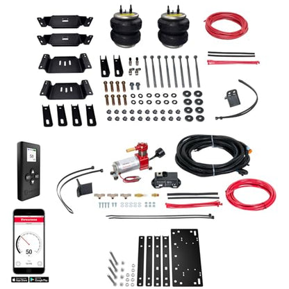 TrendsAuto Firestone Airide Ride-Rite Rear Air Spring Kit with Air Command Single Wireless App & Remote Standard Compressor fits 2010 2026 Ram 3500HD Cab Chassis with 0" Lift | TrendsAuto Decal - size: Single Path