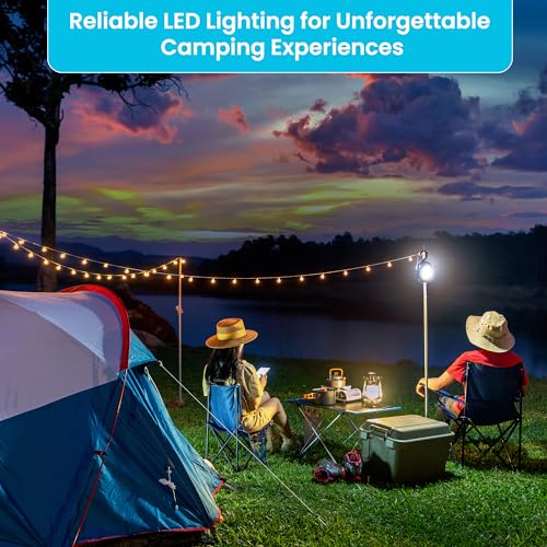AlltroLite 3-Pack LED Work Light | Portable Magnetic Work Light with Rotatable Hook, Magnetic Back & Push Button | Battery Operated Pocket Work Lights for Car Repairing, Emergency, Hiking, Camping