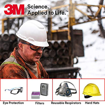 3M Safety Glasses, Solus 1000, S1201SGAF, ANSI Z87, Scotchgard Anti-Fog Lens, Green/Black Frame, Half-Frame, Padded Temple, Soft Nosebridge, UV Protection, Premium Eye Protection - size: Single, style: Clear Lens, Green/Black Frame