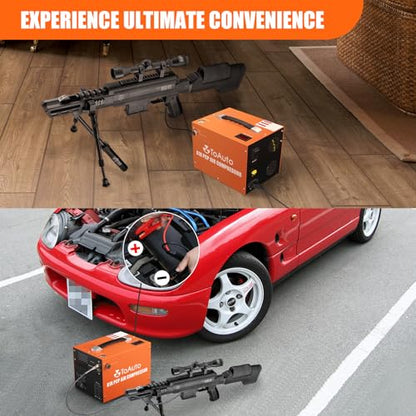 TOAUTO A1X PCP Air Compressor,4500Psi 30Mpa, Water/Oil-Free, One Button Start, Bursting disc, Powered by Car 12V DC or Home 110V AC (A1X)