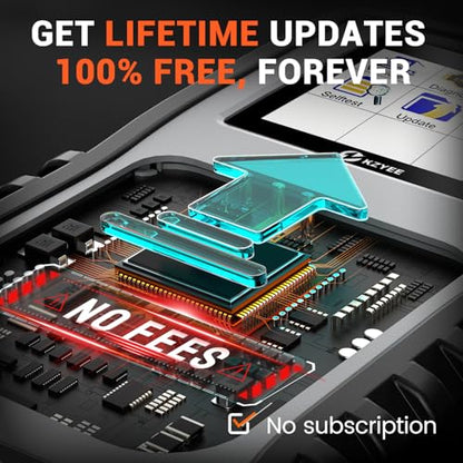 KZYEE KC601 Heavy Duty Truck Scanner, Diesel Scanner Diagnostic Tool for Cummins, CAT, Freightliner, International, Mack, Volvo & Detroit, Read & Clear Codes, Live Data, Free Lifetime Updates