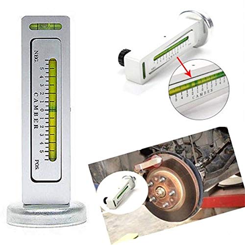 Four Wheel Alignment Magnetic Gauge Tool for Camber and Caster Angle Measurement, Adjustable Leveling Instrument with Range from - 5 to 5 Degrees, Attaches to Wheel Hub or Brake