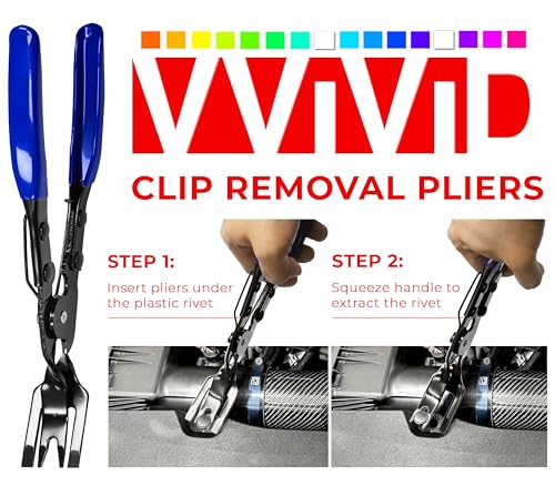 VViViD 3 Piece Clip Plier Set - Removal Tool Bundle for Automotive Door Panels, Dashboard Repairs and Fasteners