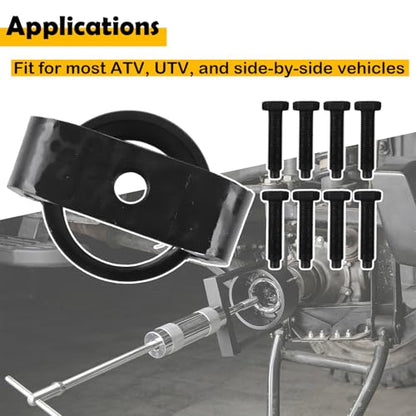 SXS CV Axle Shaft Puller Tool, 3 Inch CV Joint Removal Tool Compatible with ATV UTV Side by Side, Heavy-Duty Steel Bearing & Bushing Puller Head with 8 Bolts (5/8"-18 Thread)